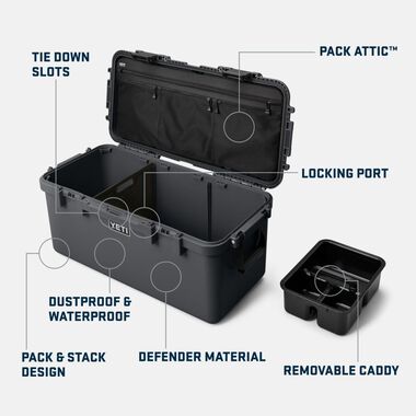 Yeti LoadOut GoBox 60 Gear Case Charcoal 26010000150 - Acme Tools