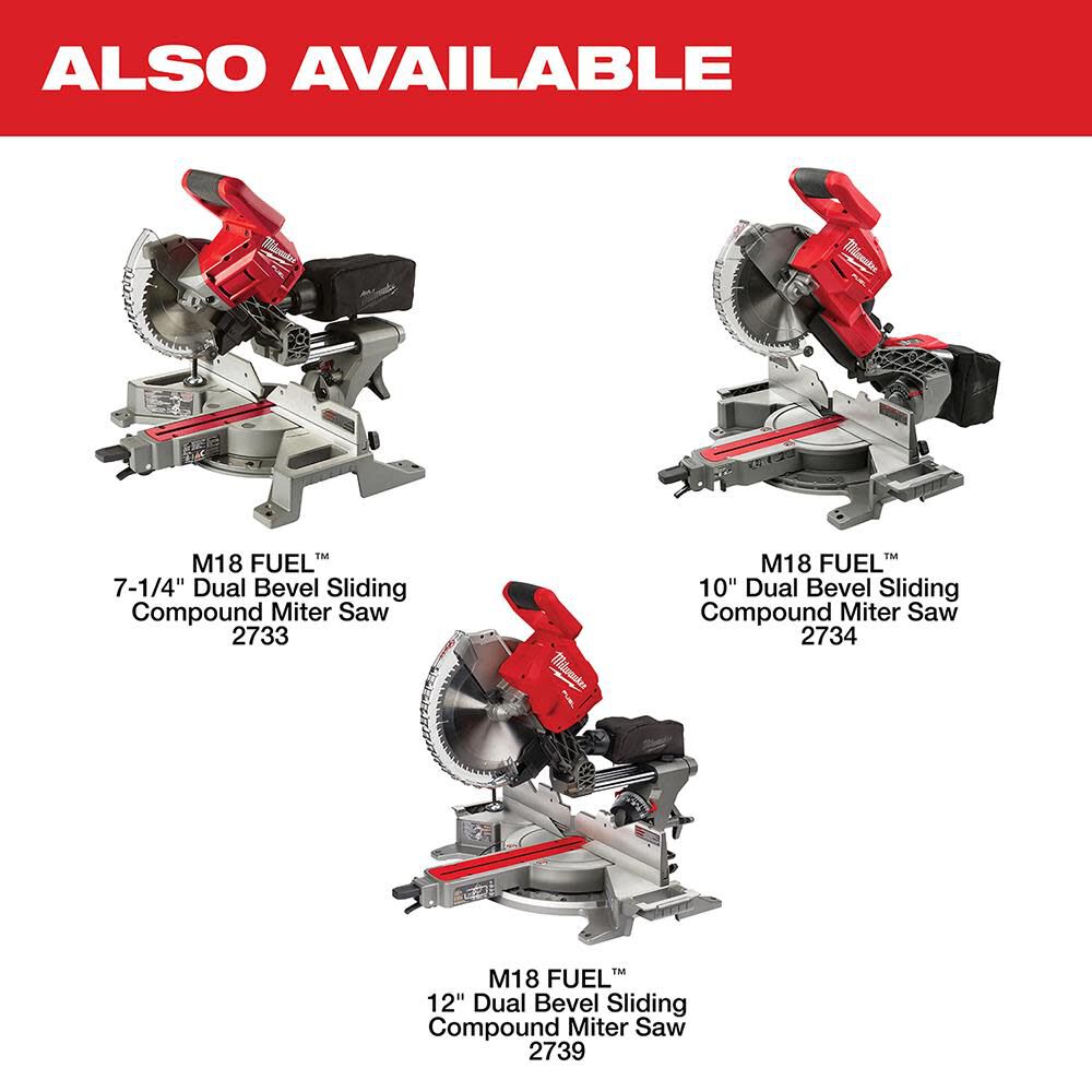 Milwaukee M18 FUEL 7-1/4 in. Dual Bevel Sliding Compound Miter Saw Kit, large image number 12