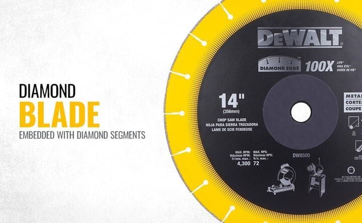 DEWALT 14 Inch Segmented Rim Diamond Edge Chop Saw Blade for Metal, large image number 9