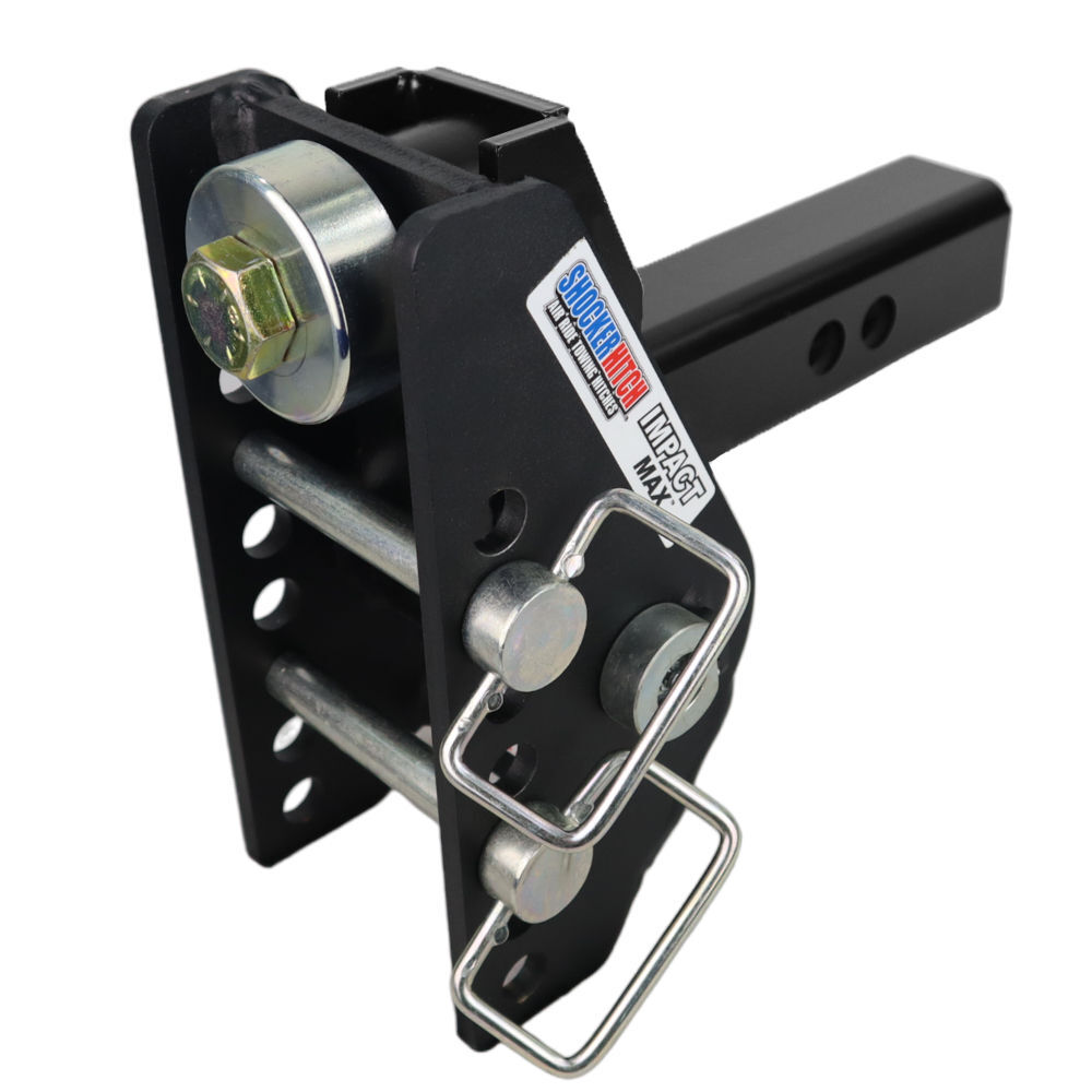 Shocker Hitch 20K Impact Max 2 Inch Cushion Hitch & Black Combo Sway Bar Tab Ball Mount 2 Inch & 2 5/16 Inch Hitch Balls, large image number 3