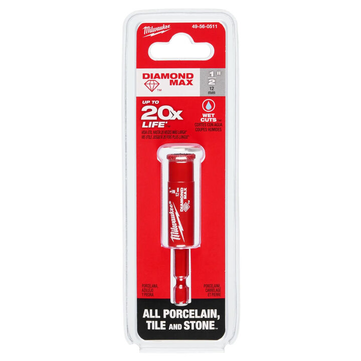 Milwaukee 1/2 Inch Diamond Max Hole Saw Bit Bundle, 10 Pieces, large image number 1