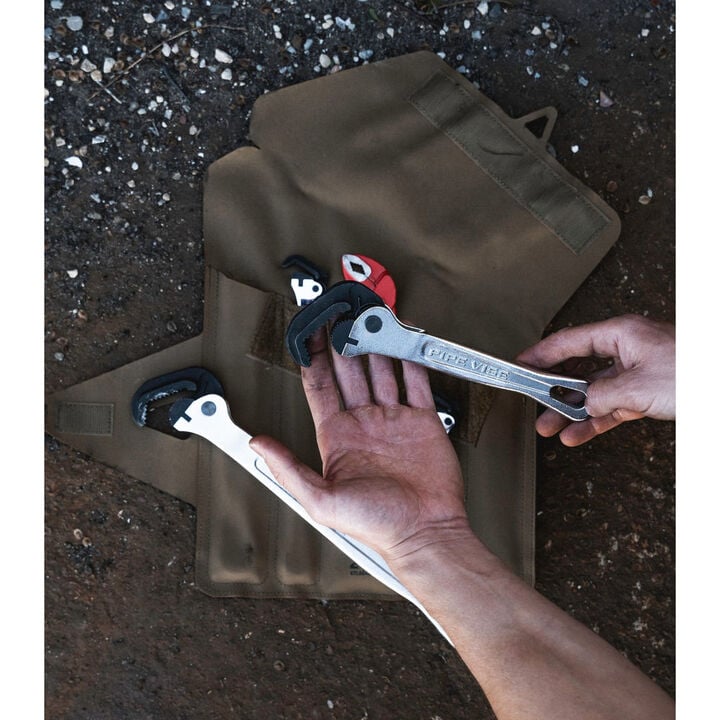 Pipe Vise TR1 Tool Roll Kit with Slim Pipe Wrench and Slim Jaw Plier Tools, large image number 2