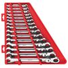 Milwaukee Combination Wrench Set SAE Flex Head Ratcheting 15pc, small image number 1