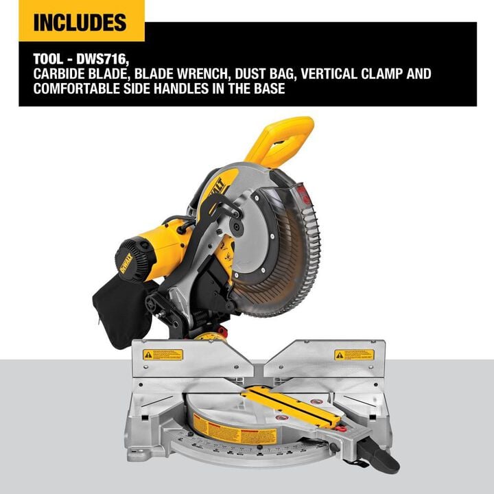 DEWALT 12in 15 Amp Dual Bevel Compound Miter Saw, large image number 2
