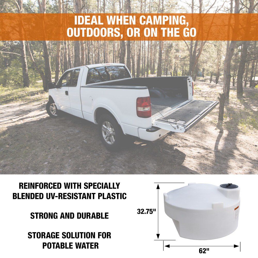 Buyers Products Company 325 Gallon Pickup Truck Storage Tank - 62 Inch x 52.5 Inch x 32.75 Inch, large image number 9