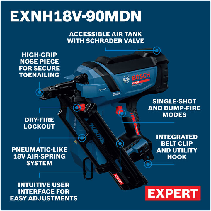 Bosch 18V 30-Degree Framing Nailer Kit, large image number 1