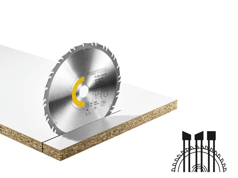 Festool 160 mm FWWW35 Fine Cut Circular Saw Blade, large image number 2