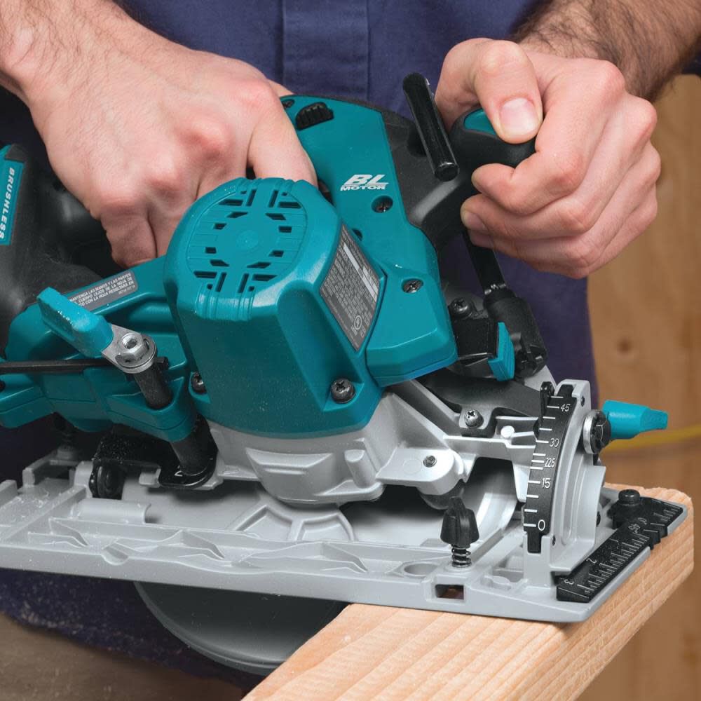 Makita 18V LXT Lithium-Ion Brushless Cordless 6-1/2 Inch Circular Saw (Bare Tool) & 64T Carbide-Tipped Ultra-Thin Kerf Saw Blade, large image number 6