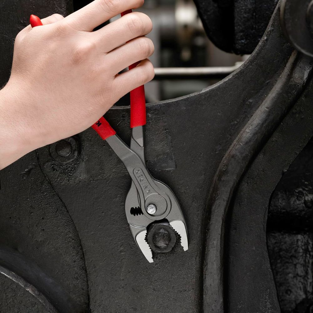 Knipex 6 Inch, 8 Inch, 10 Inch Steel TwinGrip Pliers Set with Dipped Handle, large image number 7