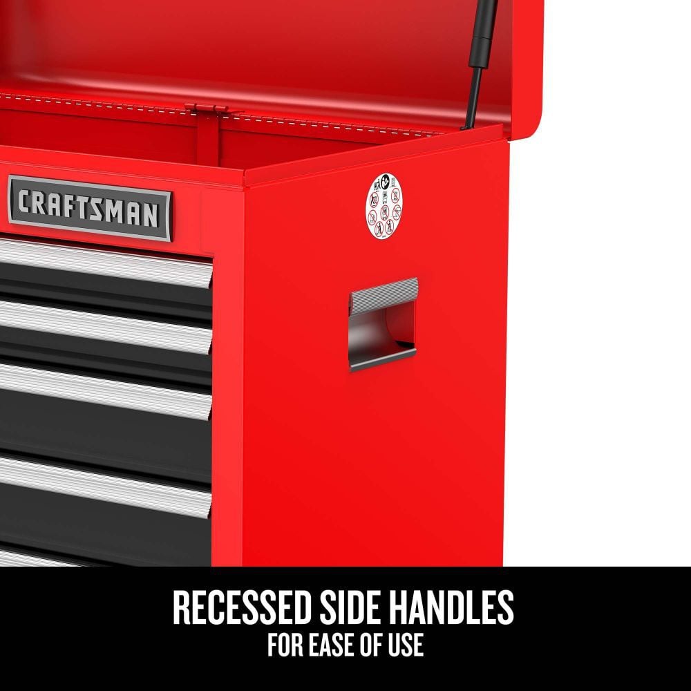 CRAFTSMAN S2000 26 Inch 5-Drawer Metal Tool Chest, Red, large image number 5