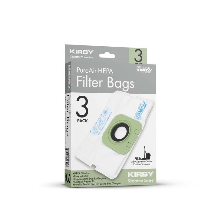 Kirby Signature Series PureAir HEPA Canister Filter Bag & Pre-Motor Filter Kit with 3 Bags & 1 Filter, large image number 0
