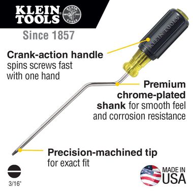 Klein Tools 3/16inch Cab Rapi-Driv Screwdriver, large image number 1