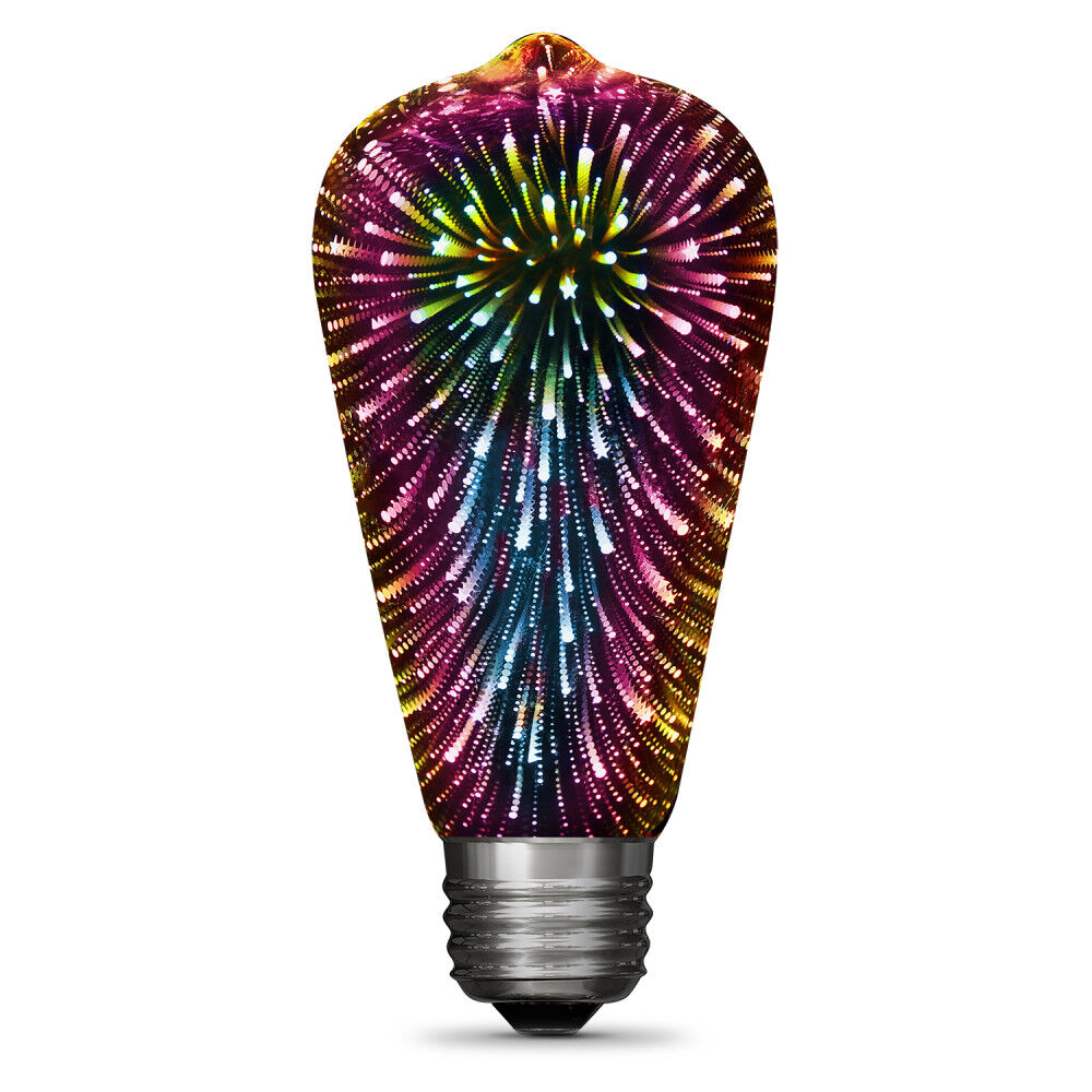Feit Electric St19 3D Firework Straight Tapered Led Bulb 1Pk
