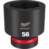 Milwaukee Impact Socket 1in Drive 56mm Standard 6 Point, small image number 1