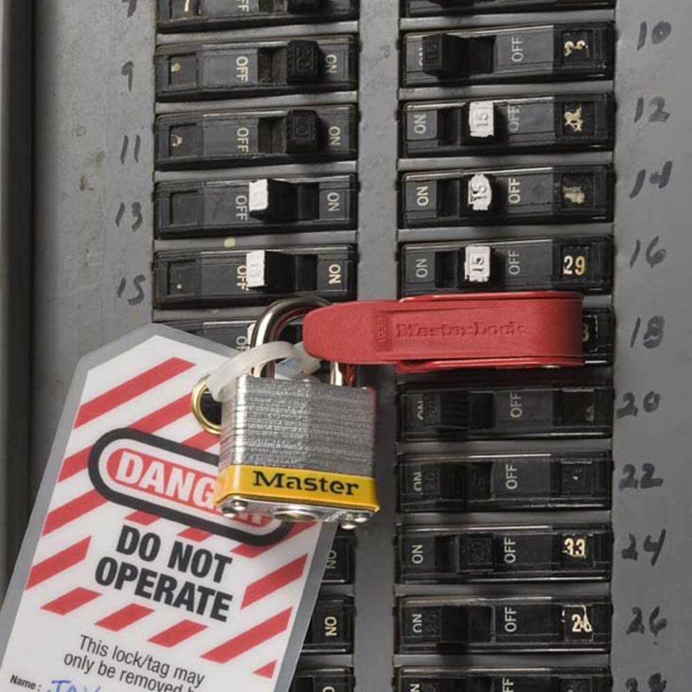 Master Lock Grip Tight Circuit Breaker Lockout for Single & Double Toggle, Red, large image number 10