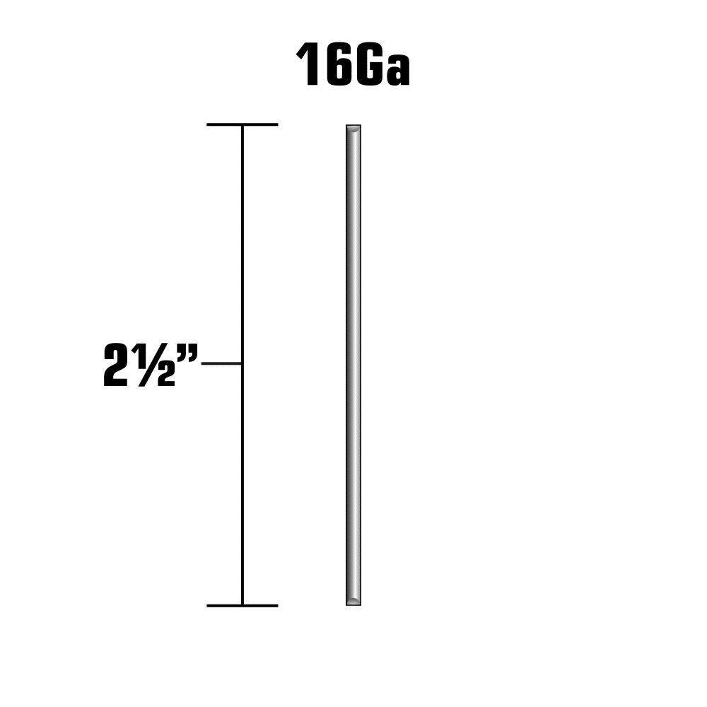 Metabo HPT 2 1/2in 16 Gauge Straight Finish Nails 1000qty, large image number 2