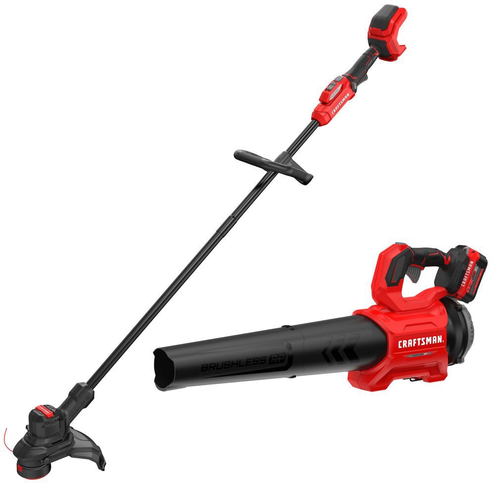 CRAFTSMAN V20 RP WEEDWACKER String Trimmer and Blower Combo Kit – CMCK497P1