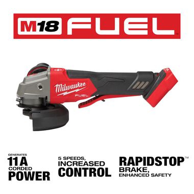 Milwaukee M18 FUEL 4 1/2inch / 5inch Grinder Paddle Switch No Lock (Bare Tool), large image number 1