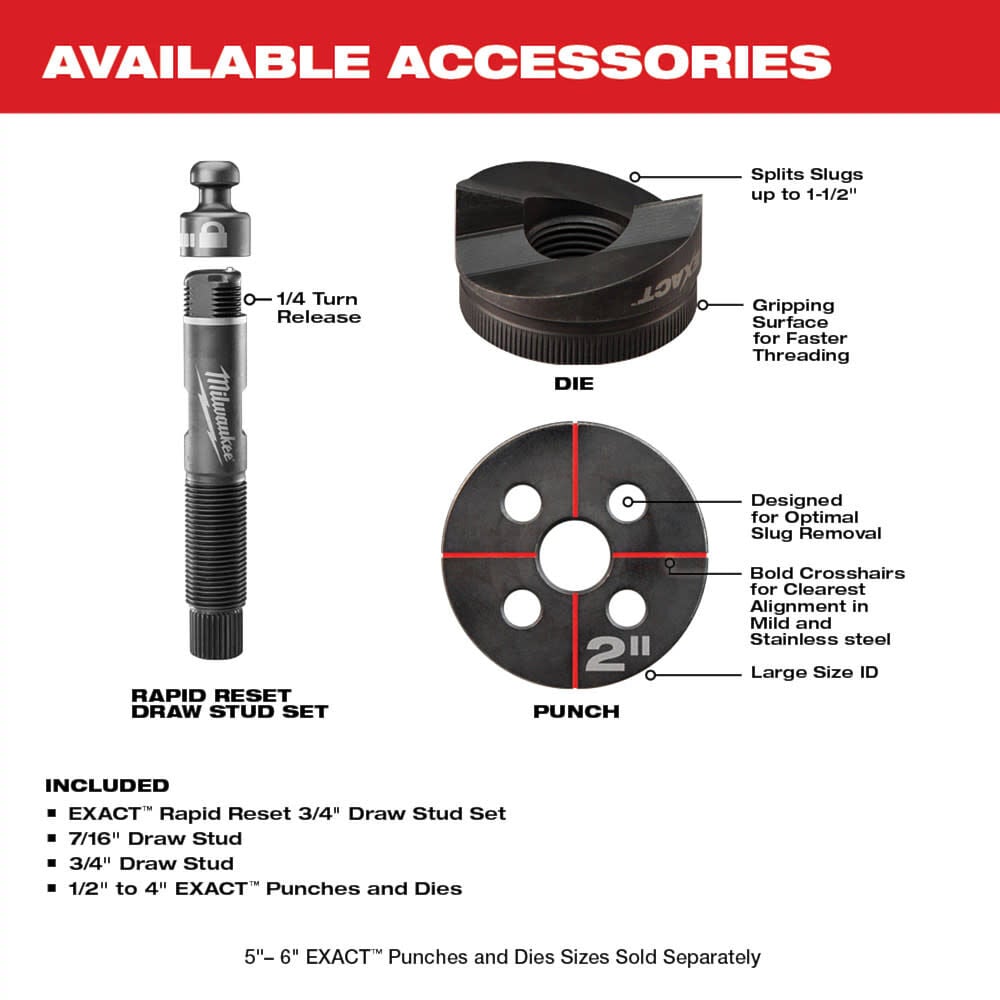 Milwaukee M18 FORCE LOGIC 10 Ton Knockout Tool 1/2 Inch to 4 Inch (Bare Tool), large image number 7