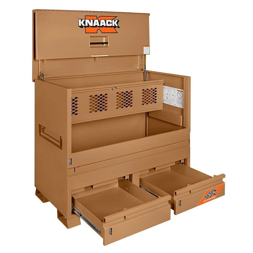 Knaack Model 89-D 43.8 Cu-Ft. Tan Steel Piano Box with KL (Padlock), large image number 1
