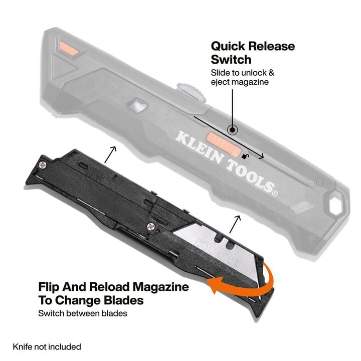 Klein Tools Dual Sided Utility Knife Blade Magazine, large image number 2