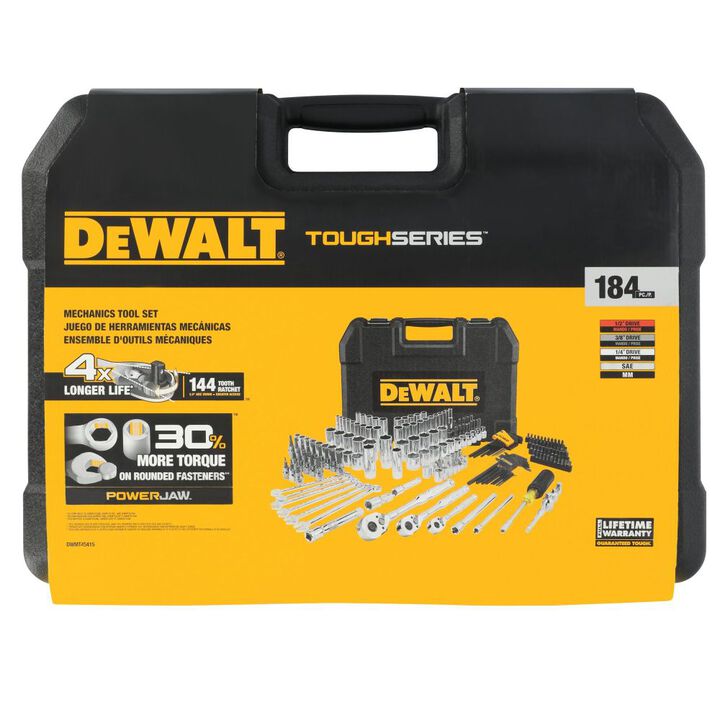 DEWALT TOUGHSERIES 184 Piece 3 Drive Mechanics Tool Set, large image number 5