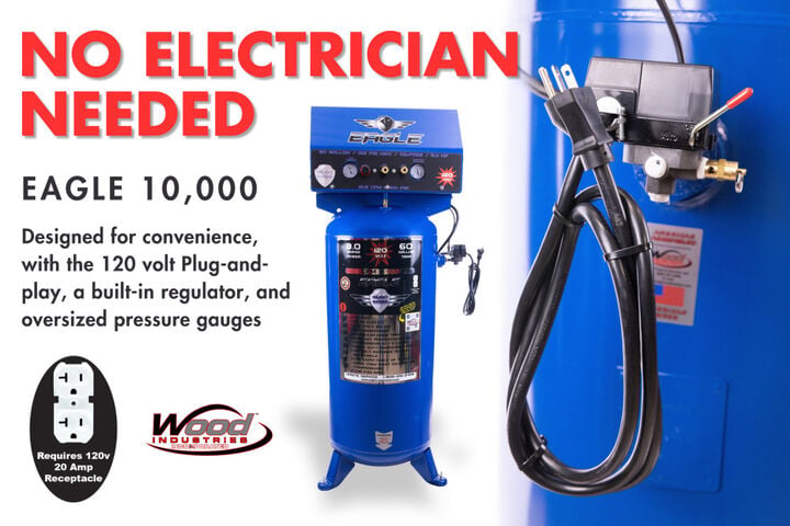 Eagle Compressor Silent Series Air Compressor 60 Gallon Electric Portable, large image number 14