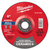 Milwaukee 6 Inch x 1/4 Inch x 7/8 Inch Ceramic+ Metal Grinding Wheel Type 27 -, small image number 1