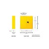 Justrite 35 In. Height 30 Gallon Yellow Steel Manual Close Cabinet, small image number 2