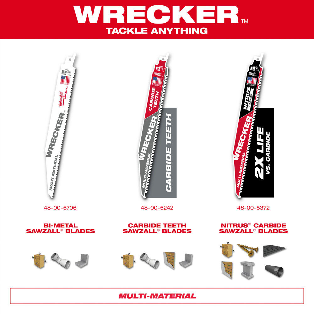 Milwaukee 9inch WRECKER with NITRUS CARBIDE 3Pk, large image number 12