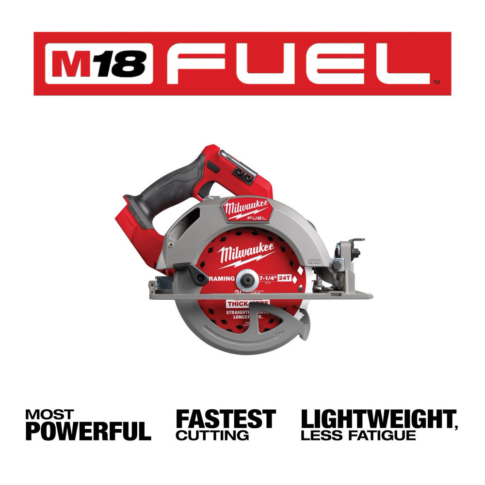 Milwaukee 7-1/4 Inch Circular Saw and M18 Forge XC 18V 8Ah Battery Pack with Fuel Indicator Bundle, large image number 13
