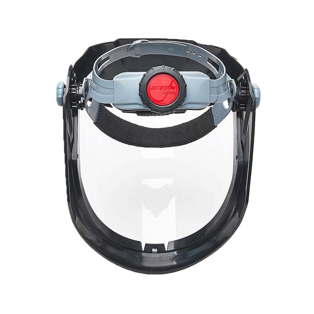 Jackson Safety Lightweight MAXVIEW Premium Face Shield with Ratcheting Headgear Clear Tint Anti-Fog Coating Black, large image number 8