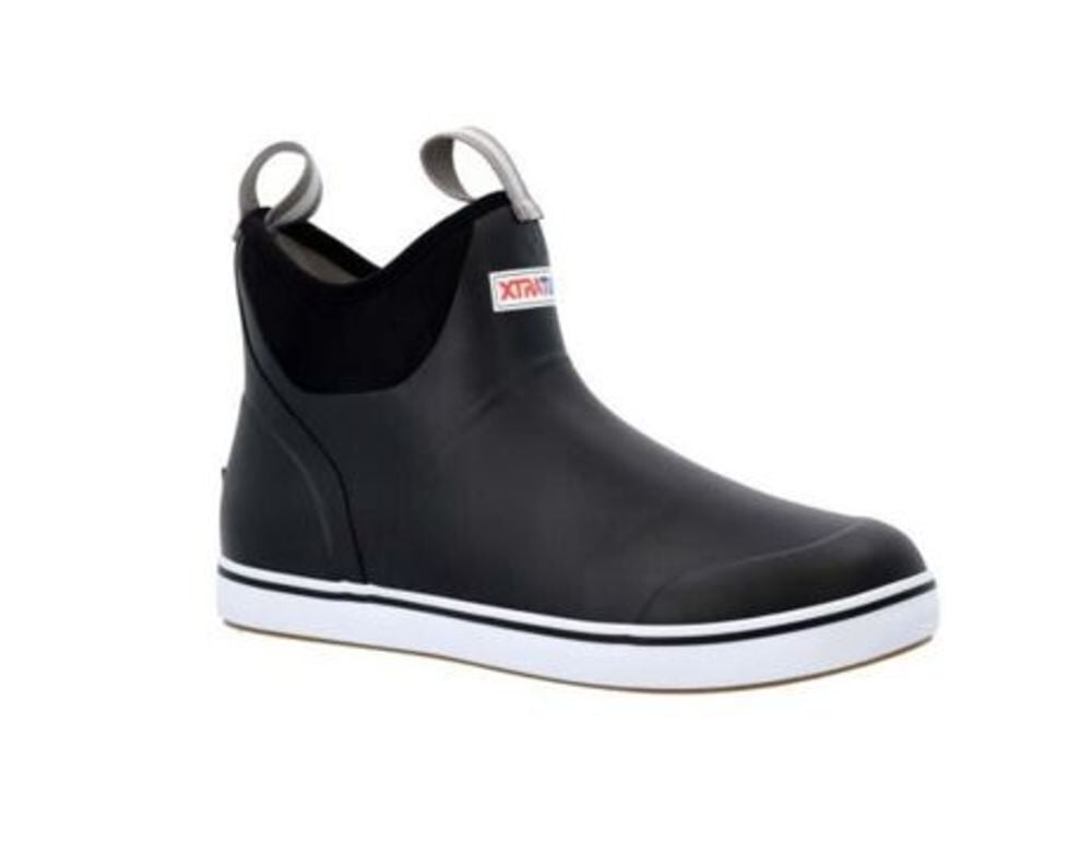 XTRATUF Men’s 6 Inch Ankle Deck Boot Medium Width Black Size 10 – 22736-10