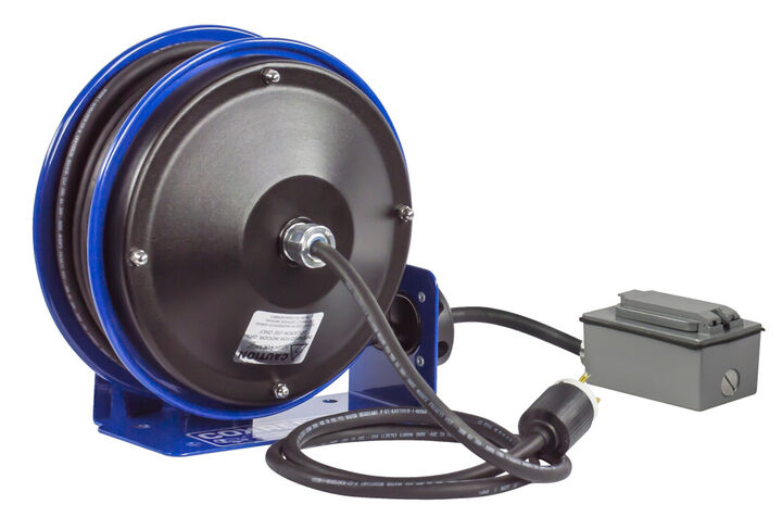 Coxreels Compact Spring Driven Cord Reel Duplex GFIC Rec 12GA x 30', large image number 3