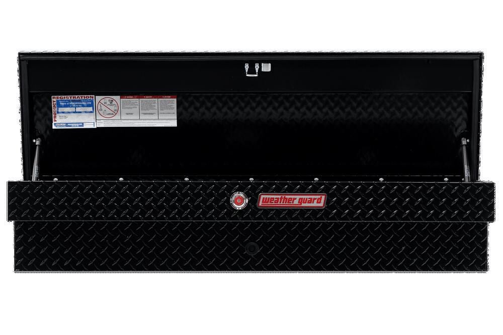 Weather Guard 56in Lo-Side Truck Tool Box Aluminum Gloss Black, large image number 3