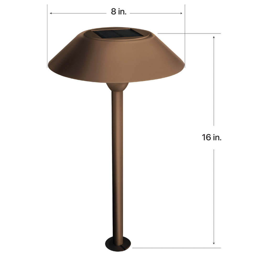 Feit Electric 12 Inch 0.4W 40 Lumens Landscape Solar Pathway Light Bronze, large image number 2
