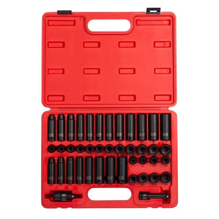 Sunex 3/8 Inch Drive 42-Piece Master Impact Socket Set