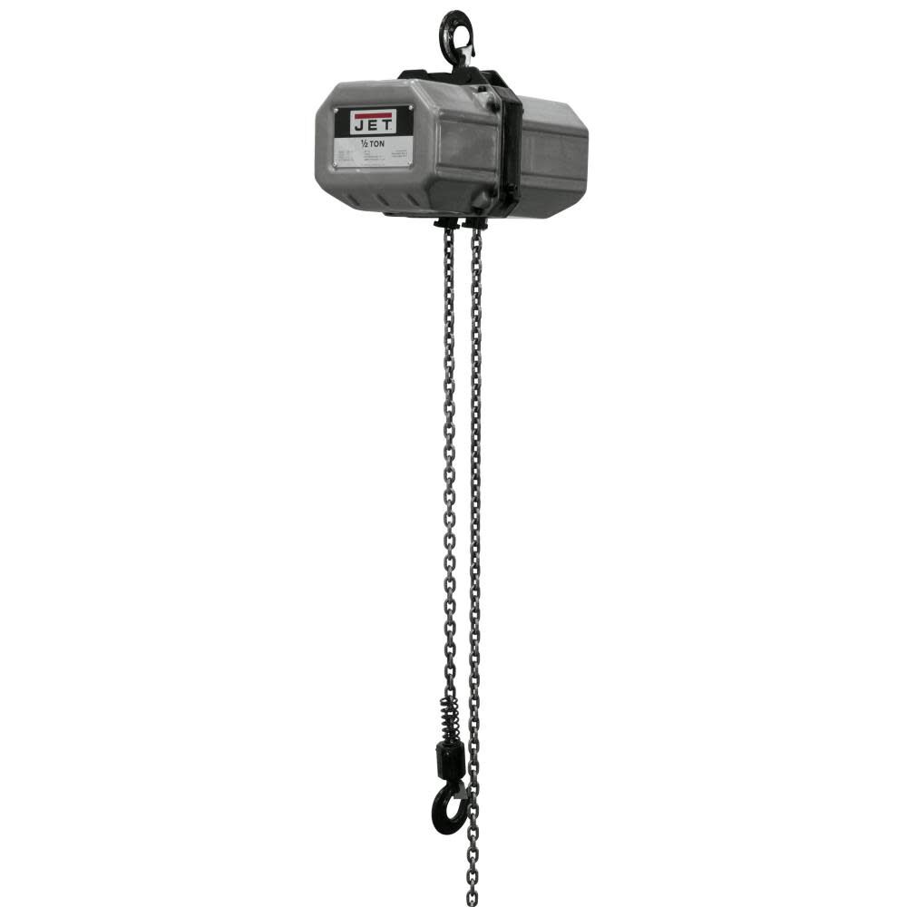 JET 1/2SS-1C-60 1/2 Ton Electric Chain Hoist 60 Ft. Lift 1 Phase 230/460V Prewired 230V - JT9-121160