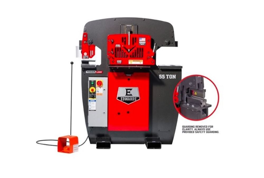 Edwards 230V 1 Phase 55 Ton Ironworker with PowerLink & 10in Brake, large image number 1