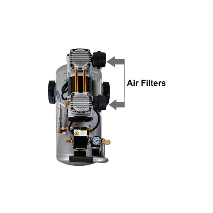 California Air Tools Quiet Oil-Free Corded 1HP 4.7 Gallon Portable Air Compressor with Wheels, large image number 9