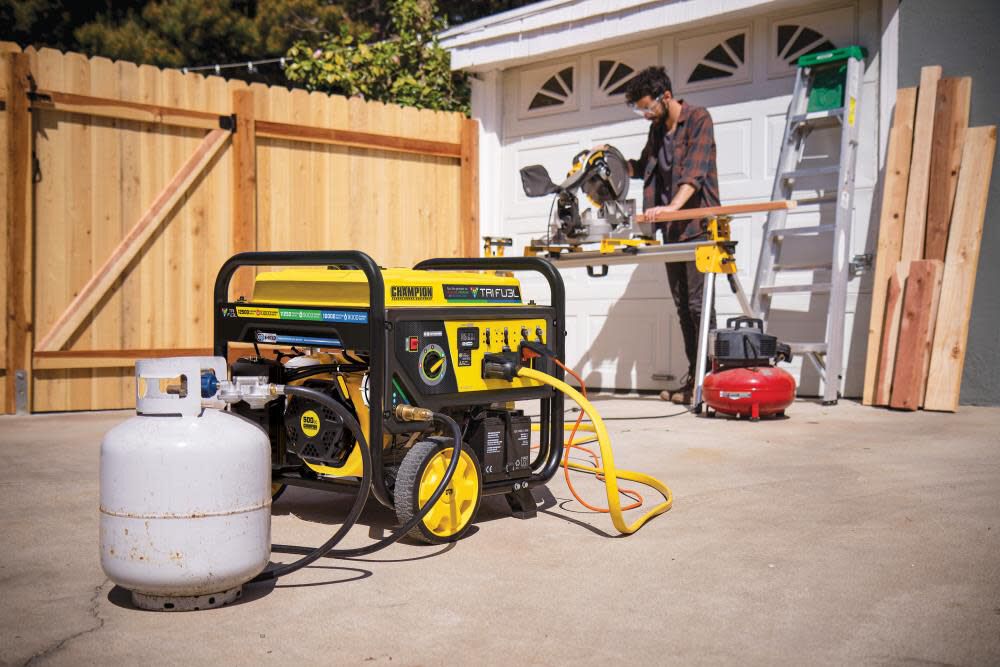 Champion Power Equipment 12,500-Watt Electric Start Tri Fuel 49 State Home Backup Portable Generator, large image number 10
