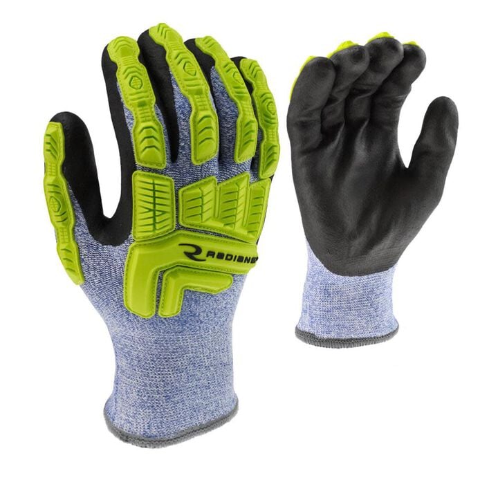 Radians Gloves Cut Protection Level A4 Cold Weather Coated Blue White XL