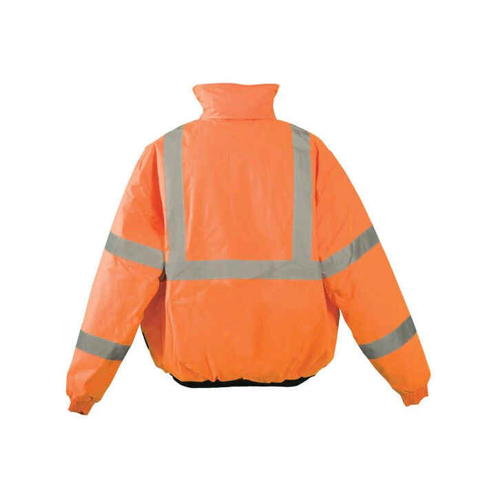 Occunomix Hi-Vis Orange Class 3 Value Black Bottom Bomber Jacket 3X, large image number 1