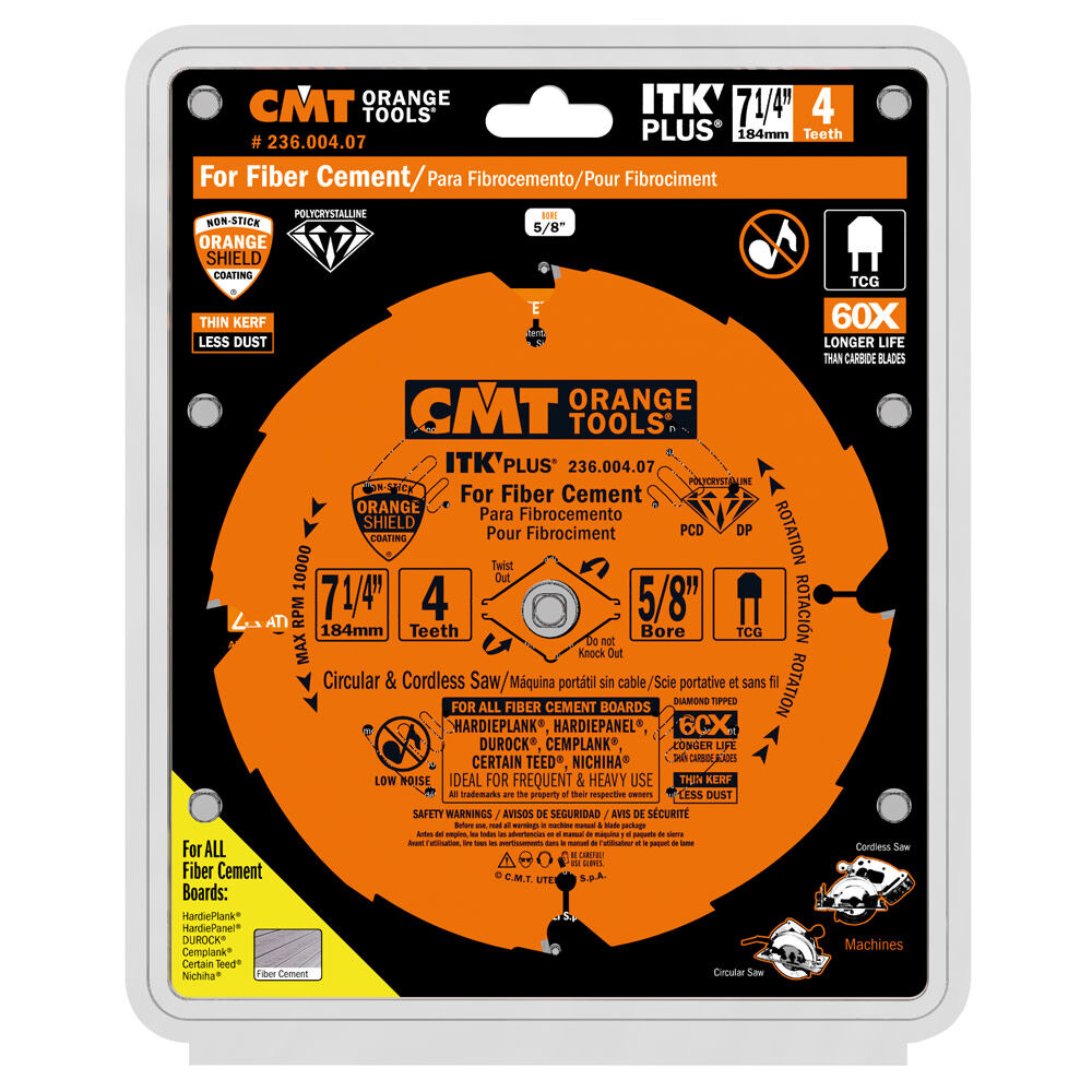 CMT ITK Plus 12 Inch Segmented Rim Diamond Blade for Smooth Cuts in Fiber Cement, large image number 2