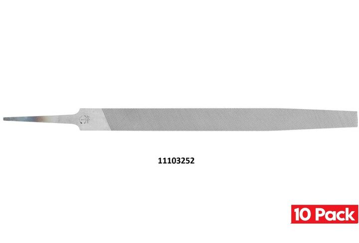 Pferd 10 Inch x 31/32 Inch Second Cut Flat File Bundle, 10 Pieces, large image number 1