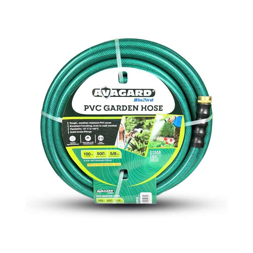 BluBird Avagard 5/8 Inch x 100 Ft. Green PVC Water Hose Assembly, large image number 1