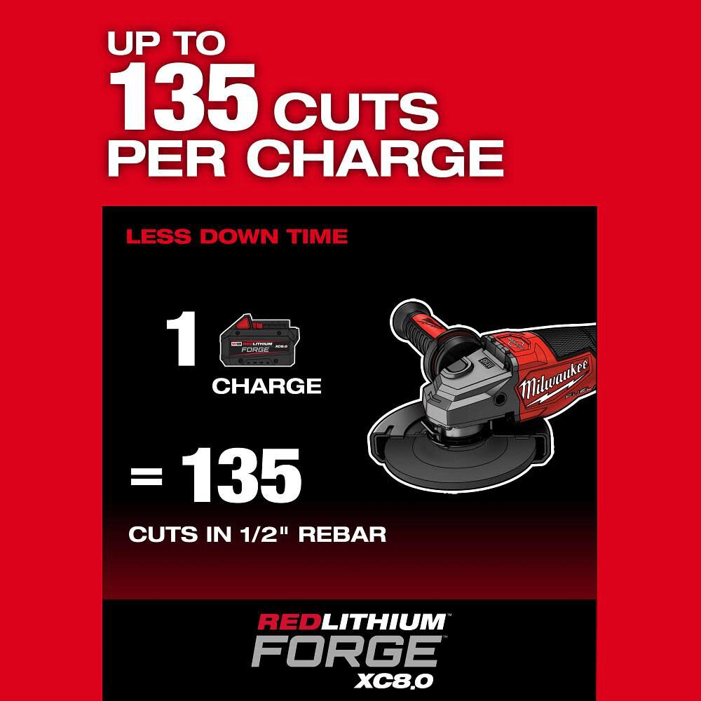 Milwaukee M18 FUEL 4-1/2 Inch-6 Inch Braking Grinder, Slide Switch (Bare Tool), large image number 7