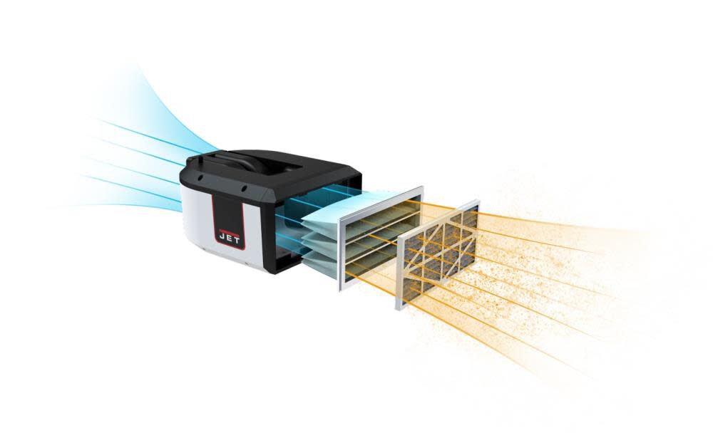 Jet 1000 cfm shop air filtration system