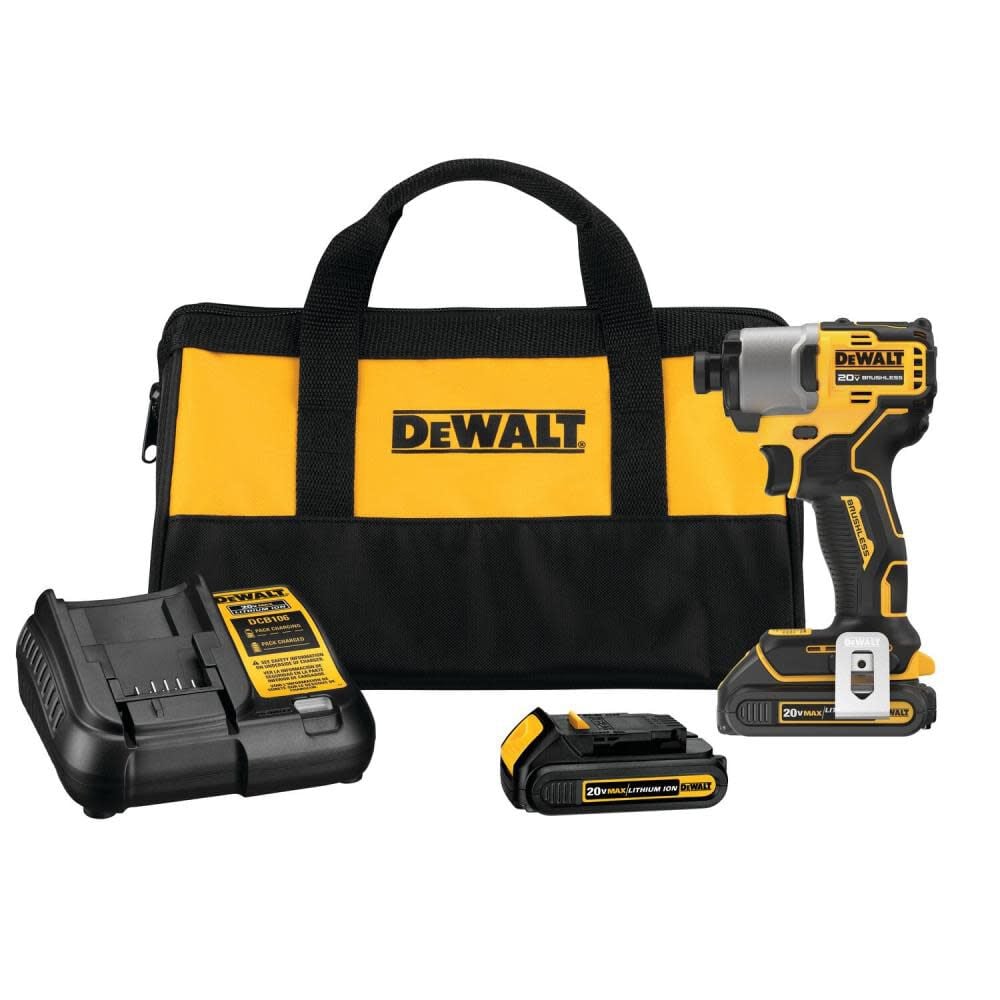 DEWALT 20V MAX 1/4in Impact Driver Kit Brushless Cordless – DCF840C2