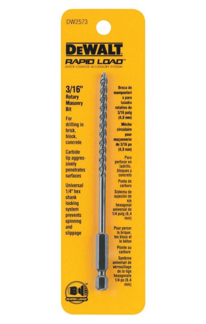 DEWALT 3/16 in. Masonry Bit, large image number 0